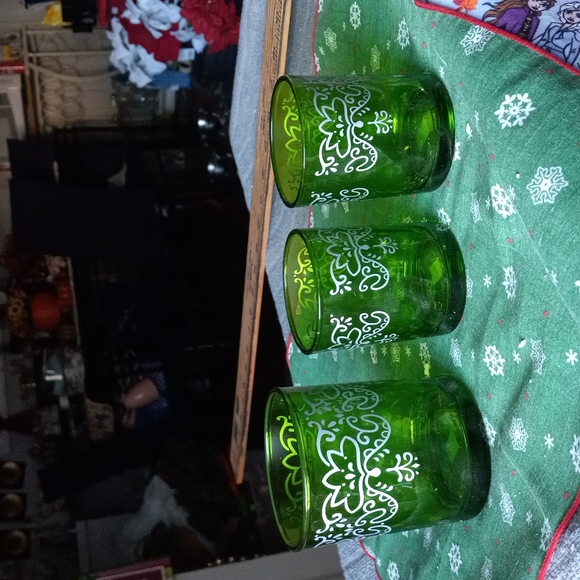 Scrolled Glass Candle Holders, set of 3 - Picture 1 of 1